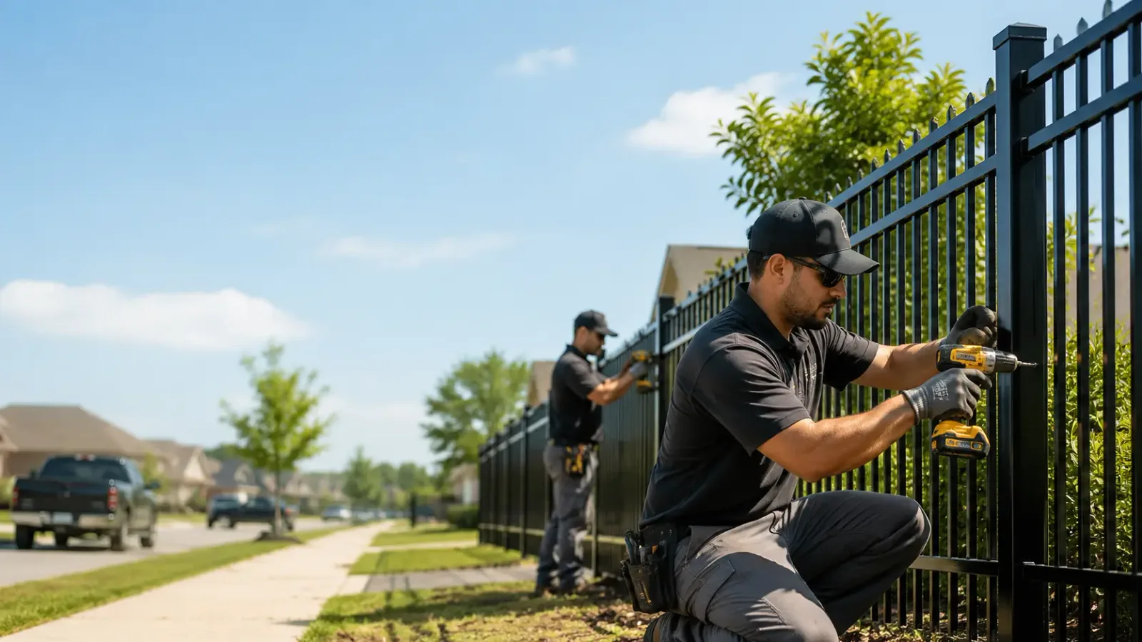 Metal Fence Installation in Aurora, MO